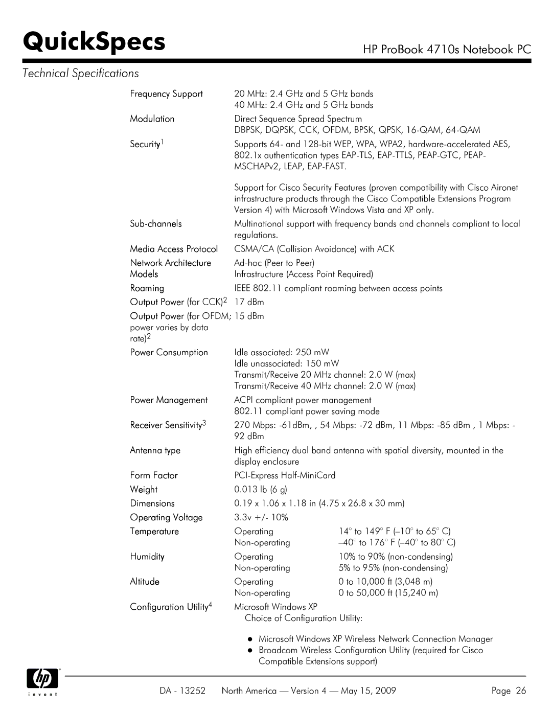 HP A7V8X-MXSE manual Frequency Support, Antenna type 