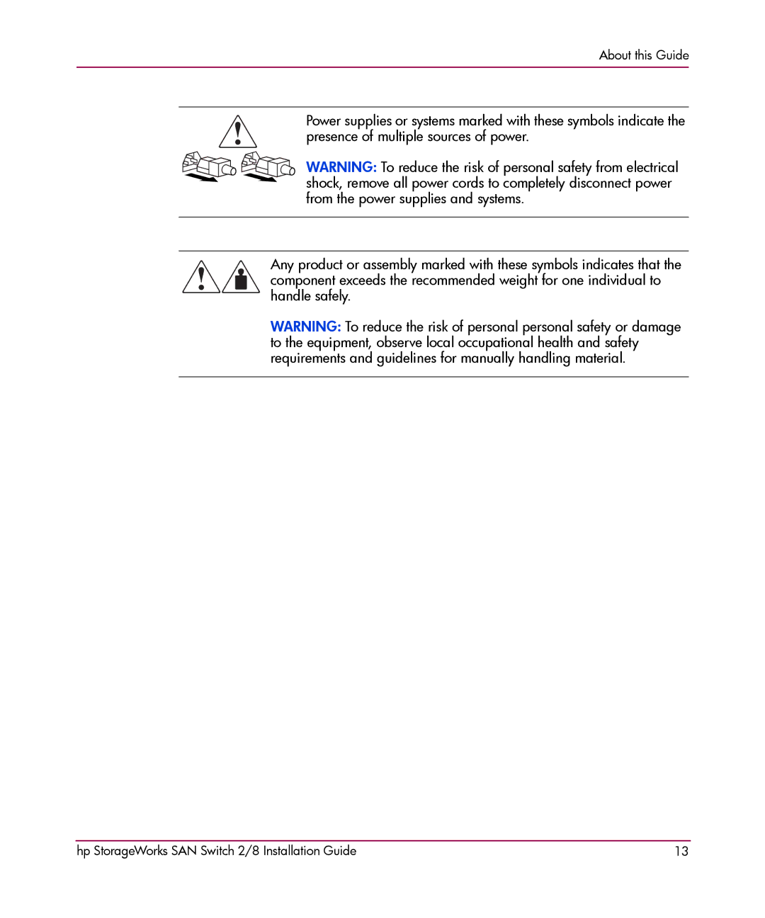 HP AA-RSB6B-TE manual About this Guide 