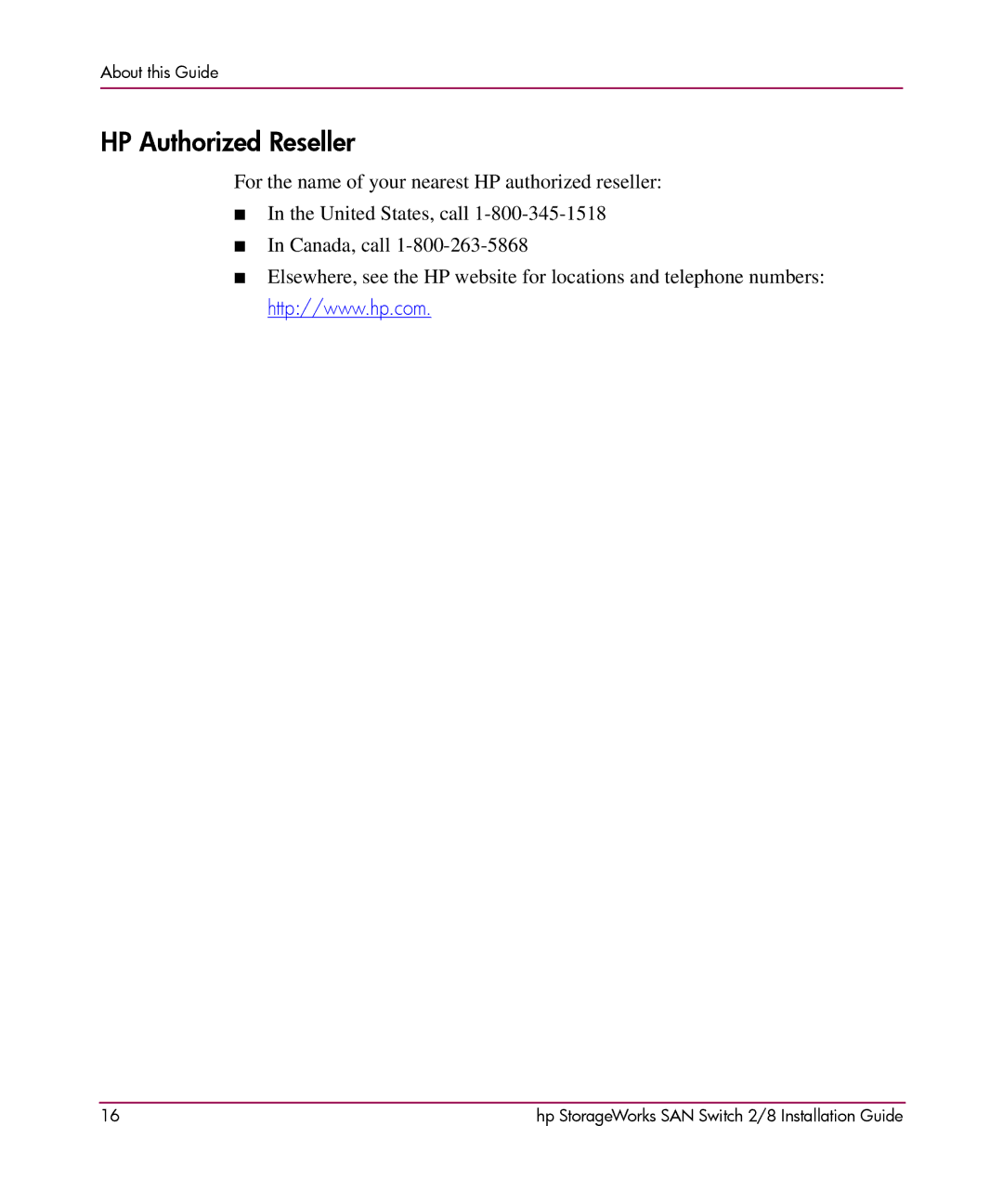 HP AA-RSB6B-TE manual HP Authorized Reseller 