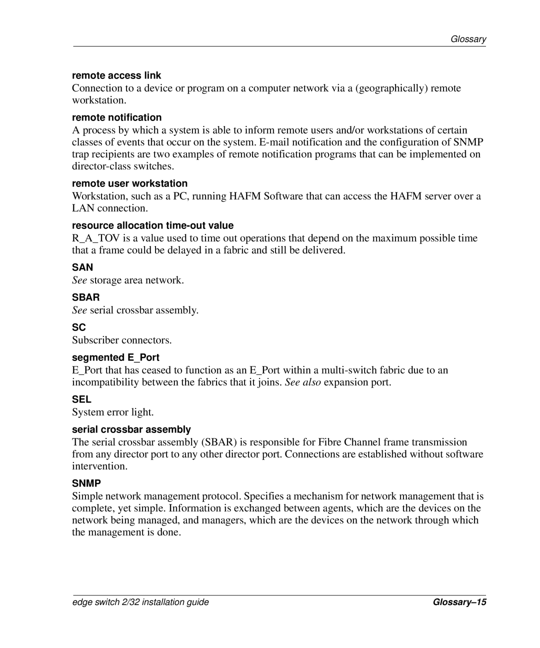 HP 958-000290-000, AA-RSTZB-TE manual See storage area network 