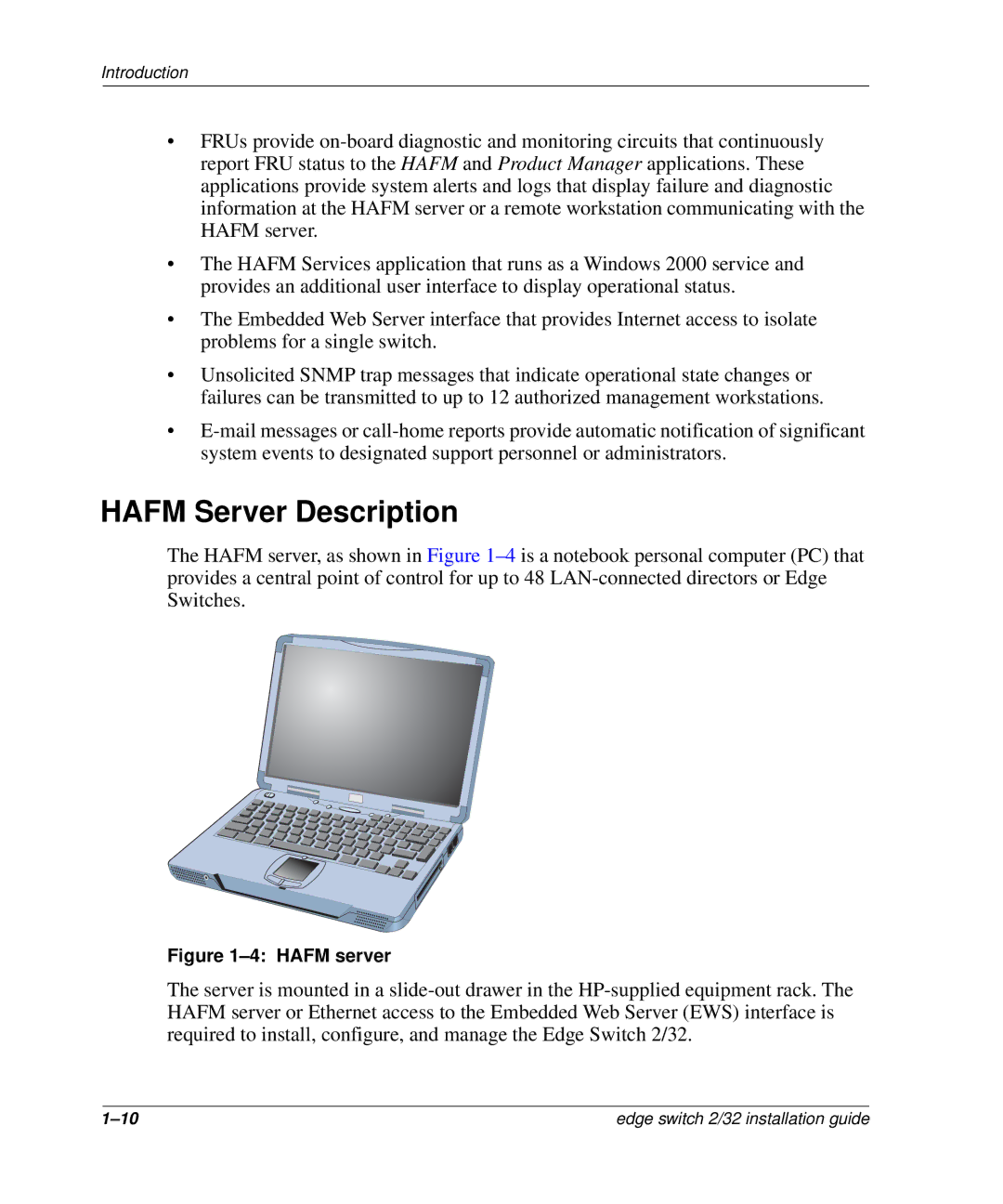 HP AA-RSTZB-TE, 958-000290-000 manual Hafm Server Description, Hafm server 