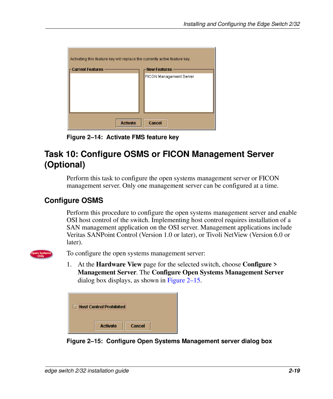 HP 958-000290-000, AA-RSTZB-TE manual Task 10 Configure Osms or Ficon Management Server Optional 