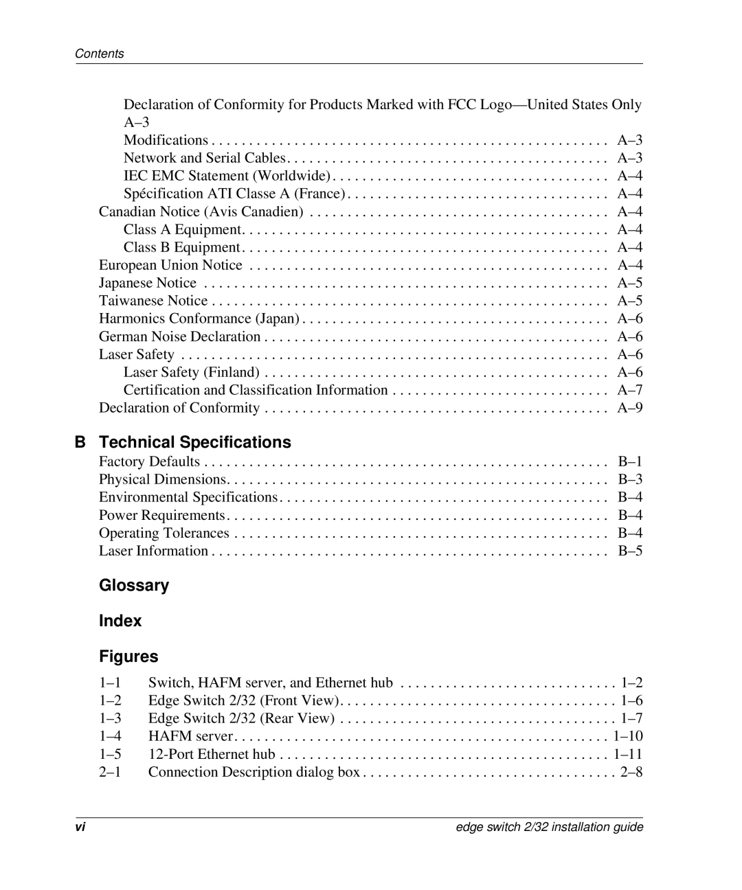 HP AA-RSTZB-TE, 958-000290-000 manual Technical Specifications, Glossary Index 