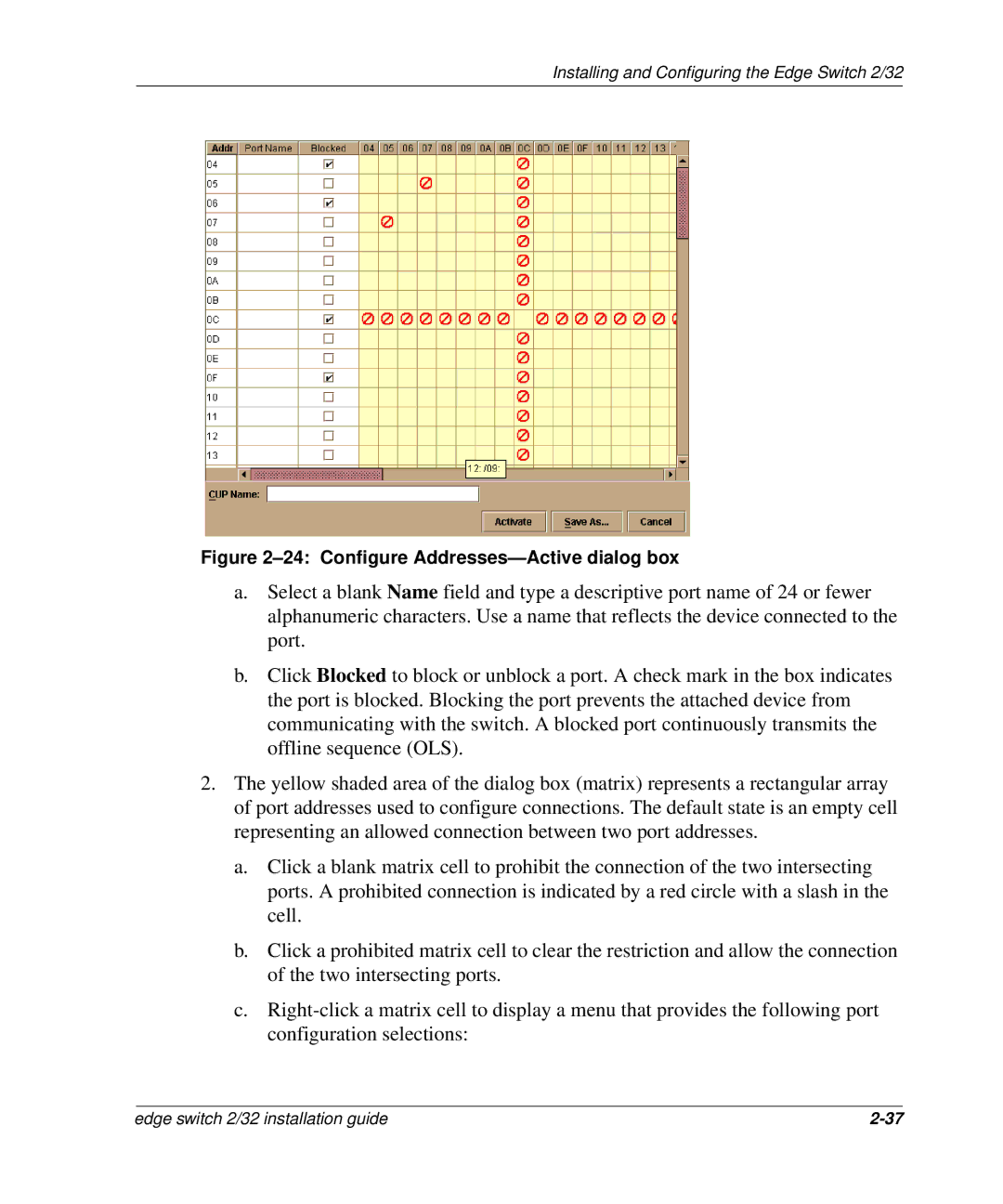 HP 958-000290-000, AA-RSTZB-TE manual Configure Addresses-Active dialog box 