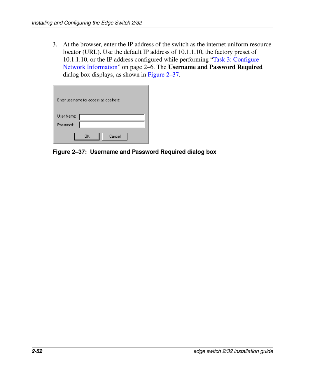 HP AA-RSTZB-TE, 958-000290-000 manual Username and Password Required dialog box 