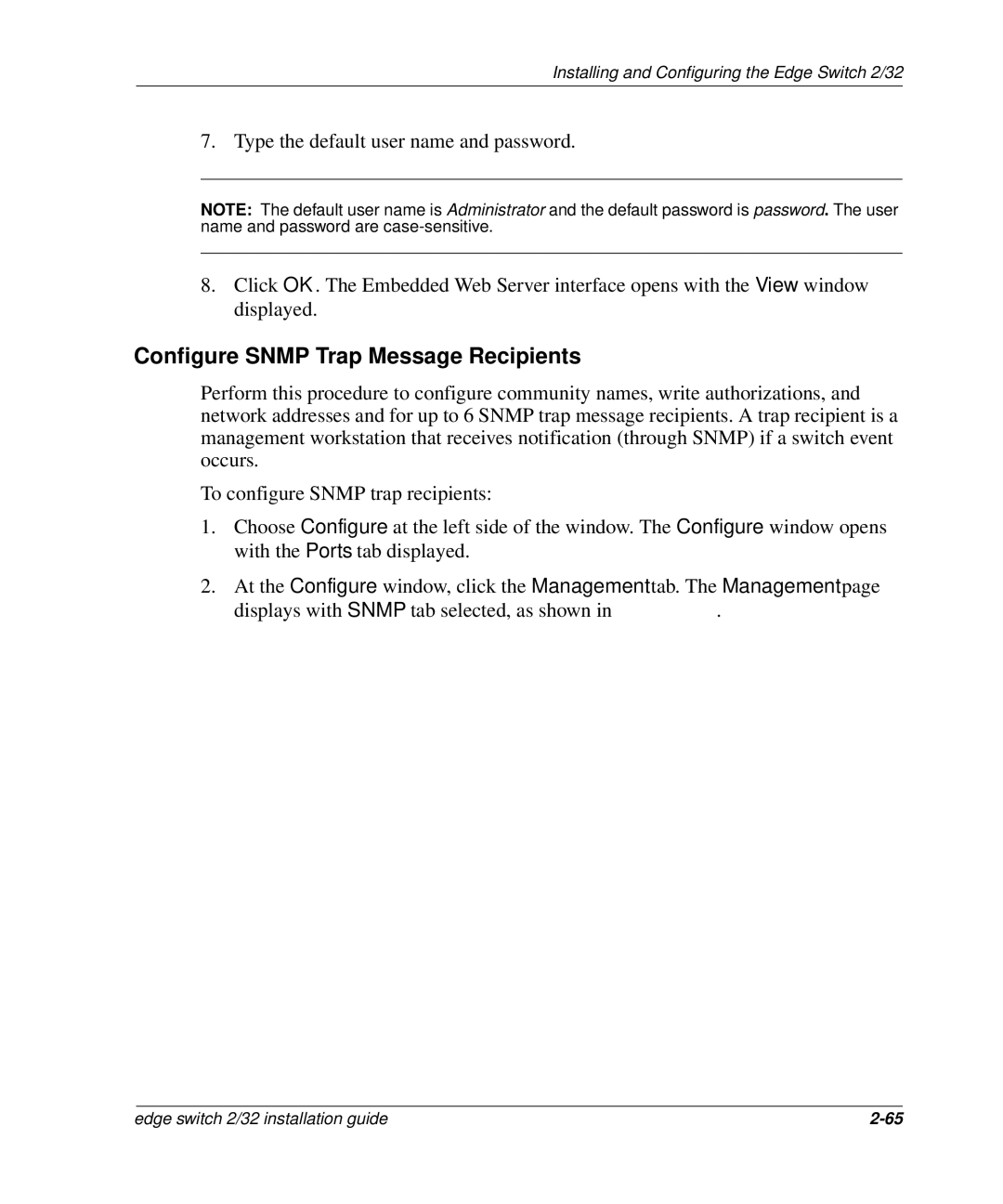 HP 958-000290-000, AA-RSTZB-TE manual Configure Snmp Trap Message Recipients 