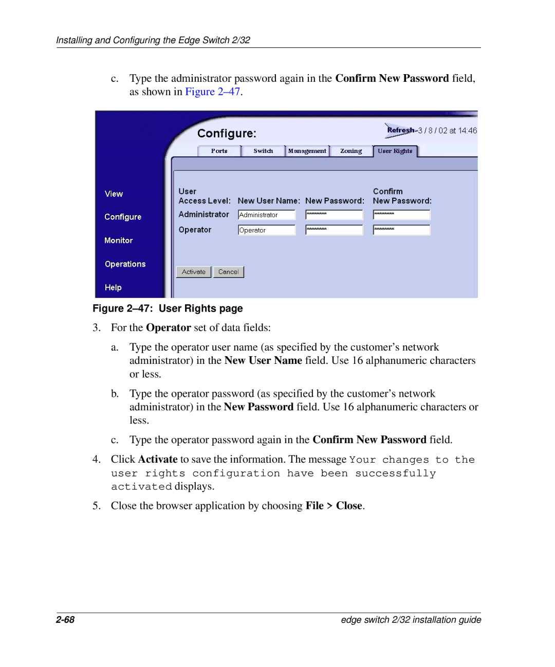 HP AA-RSTZB-TE, 958-000290-000 manual User Rights 