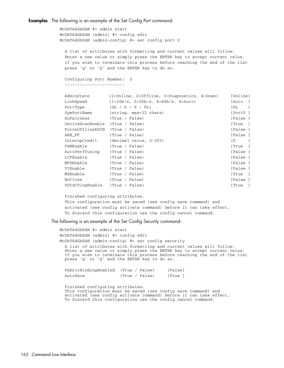 HP AA-RW20A-TE manual Following is an example of the Set Config Security command, Arbff 