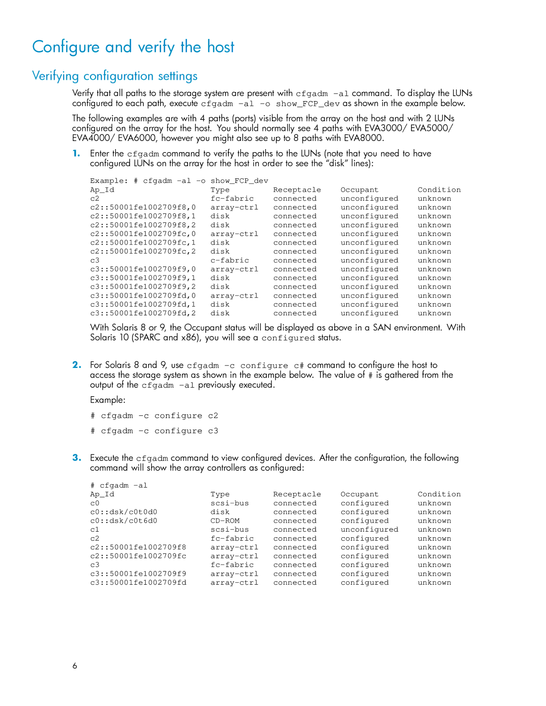 HP AA-RW7CE-TE manual Conﬁgure and verify the host, Verifying conﬁguration settings, Cd-Rom 