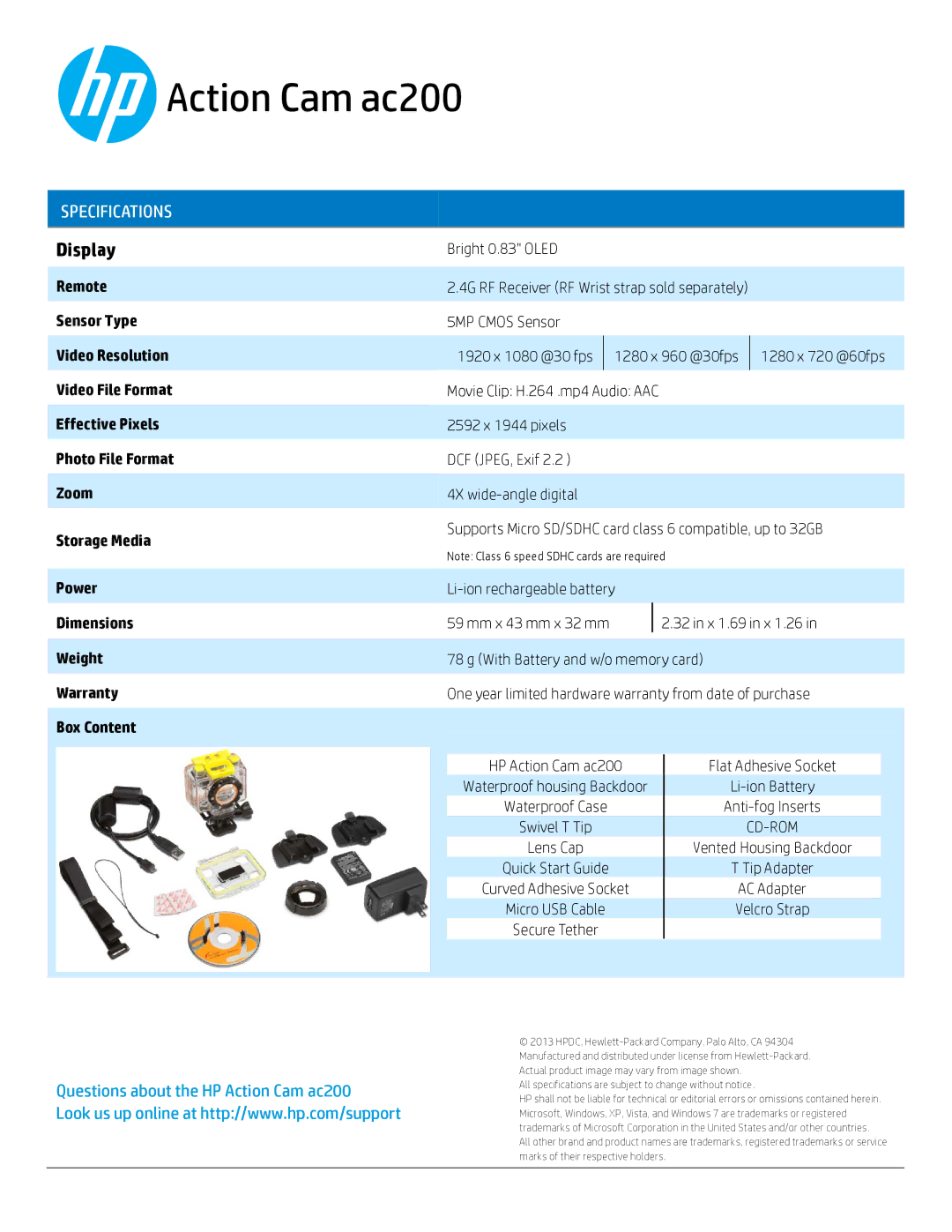 HP ac200 Action Camera manual Display, Questions about the HP Action Cam ac200, Remote 