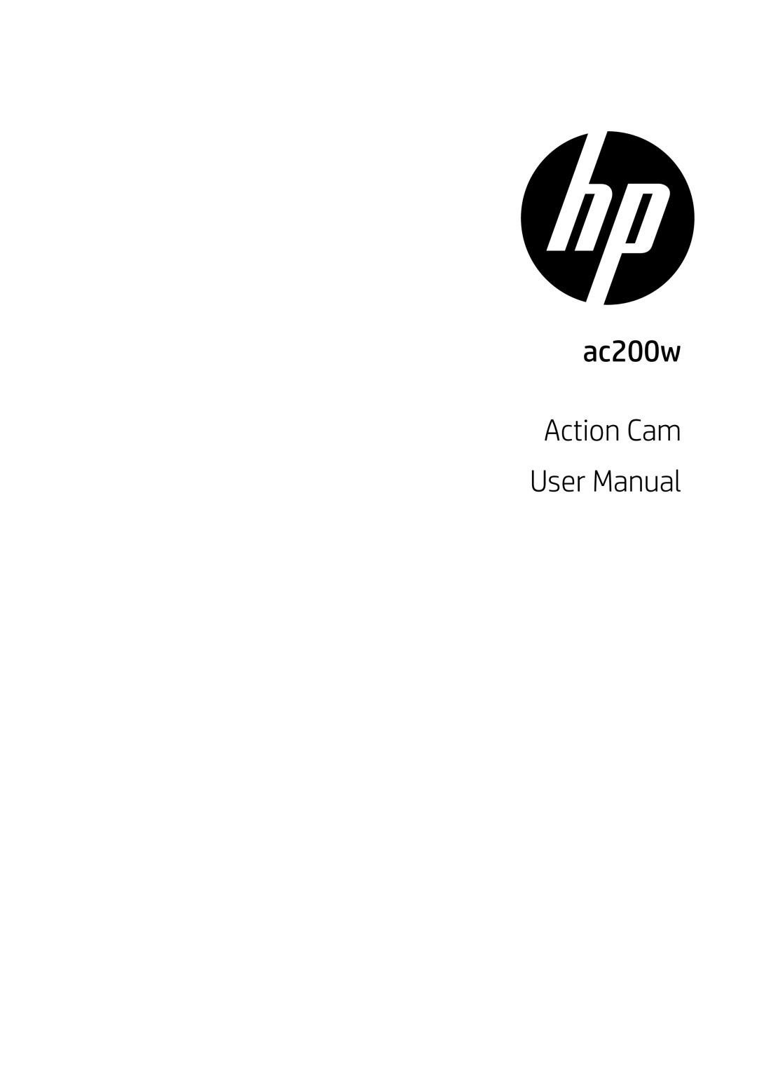 HP ac200w Action Camera manual 