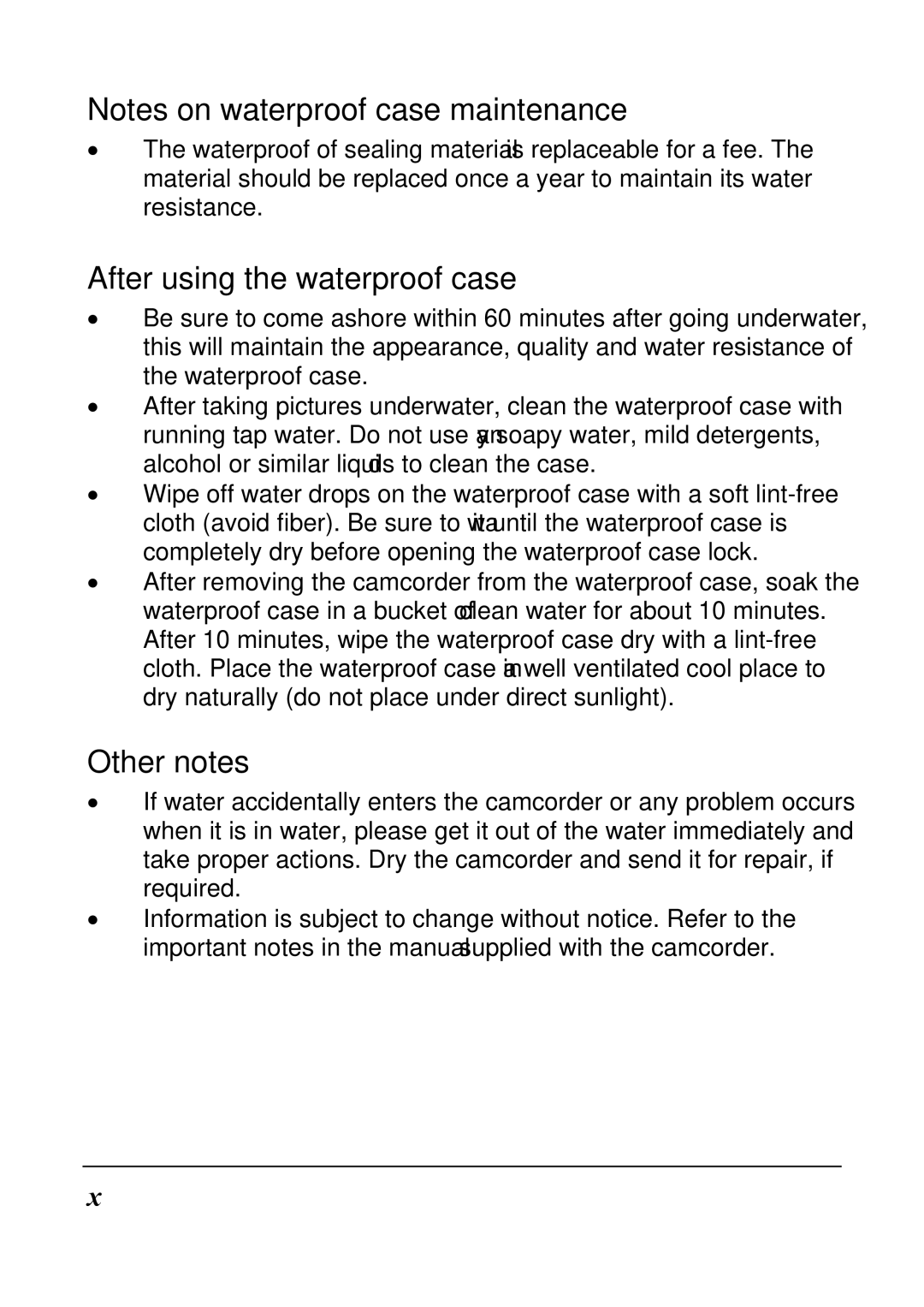 HP ac200w Action Camera manual After using the waterproof case 