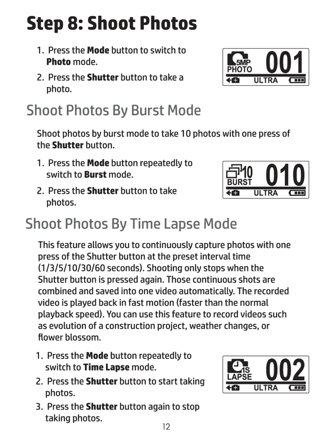 HP ac200w Action Camera manual 