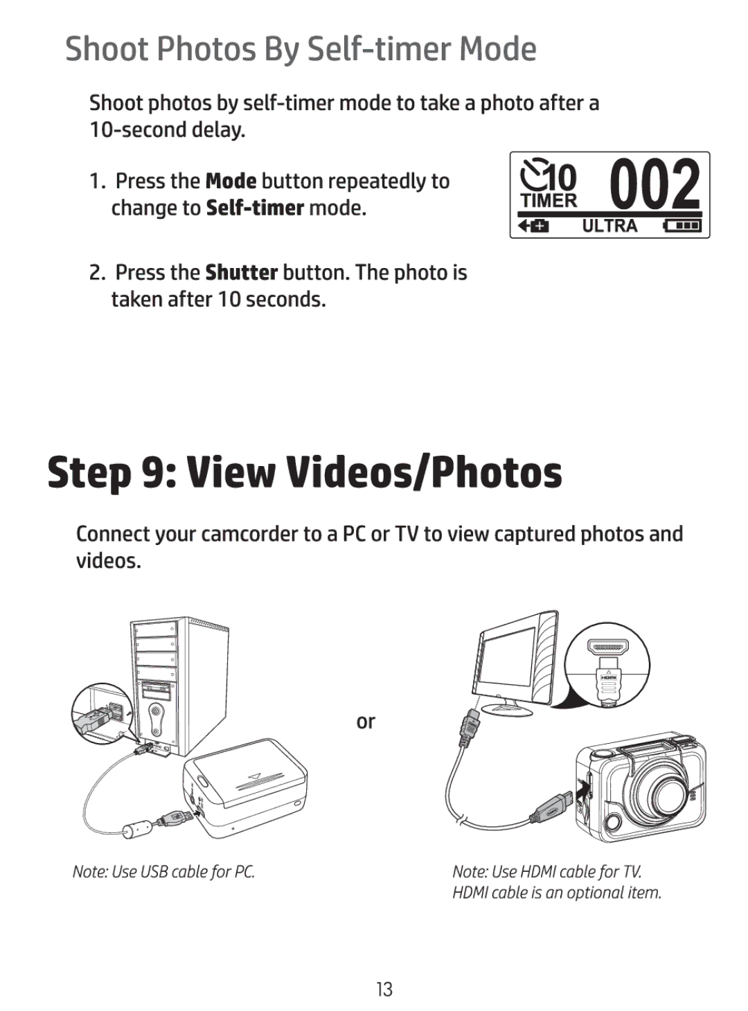 HP ac200w Action Camera manual 