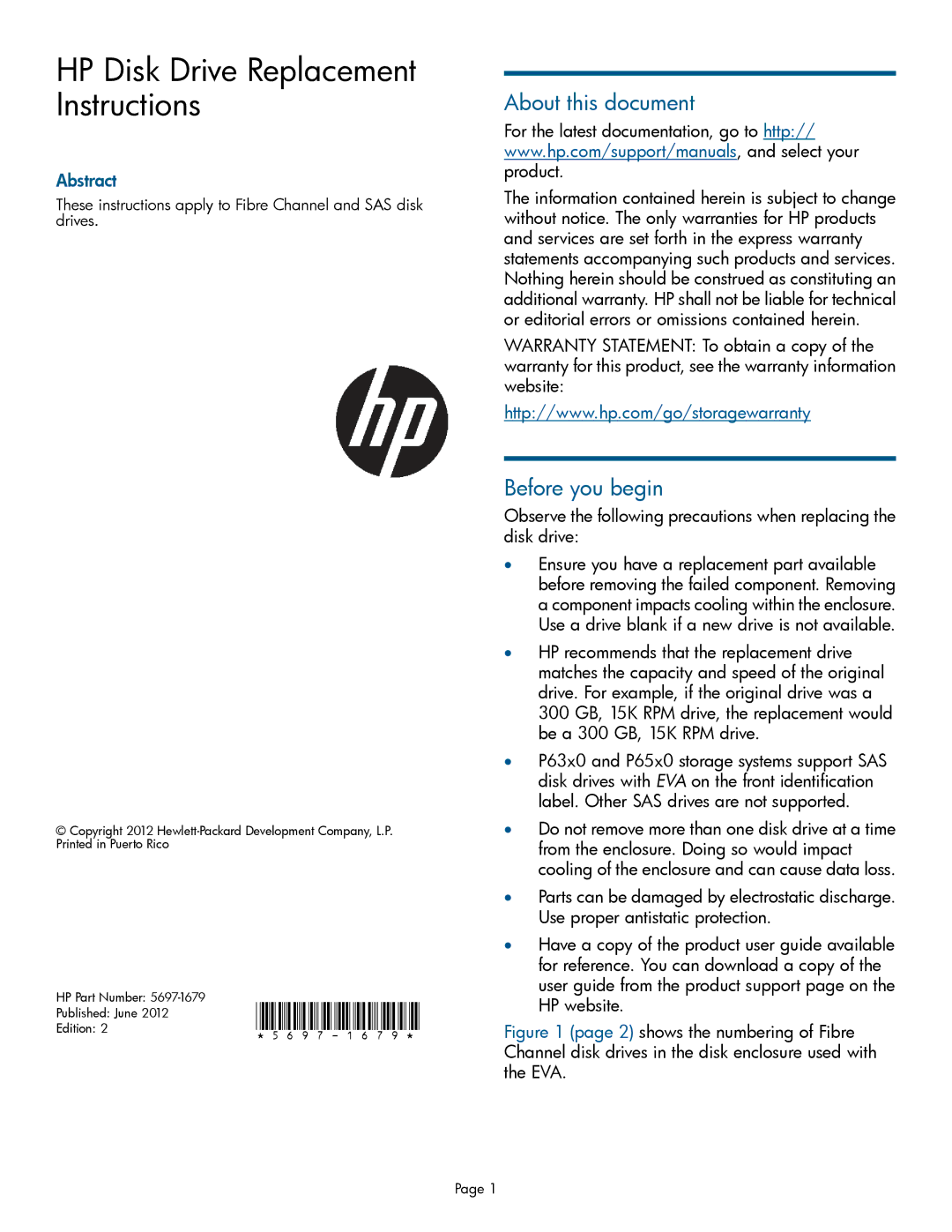 HP Accessory 5697-1697 manual About this document, Before you begin 