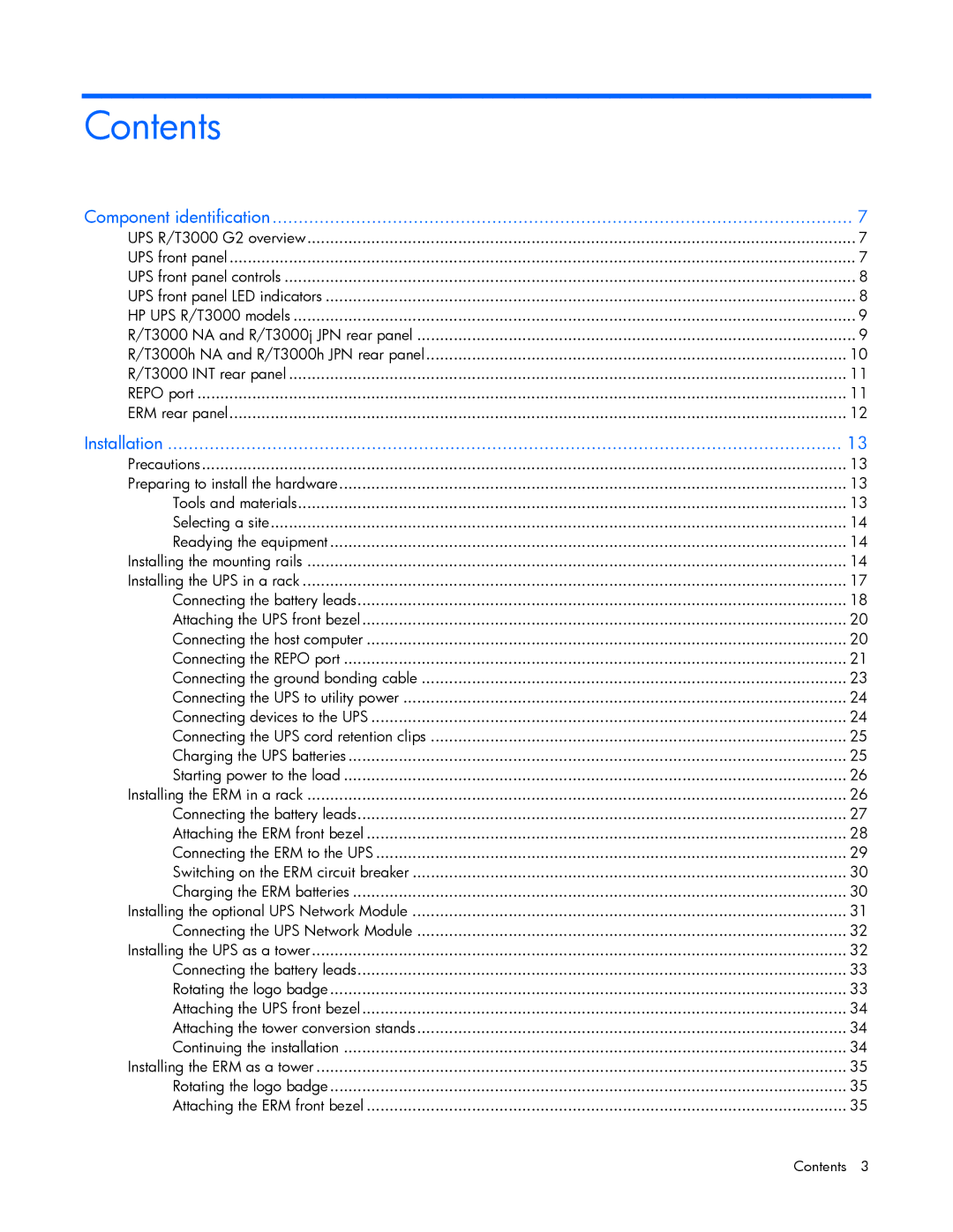 HP Accessory 651176-002 manual Contents 