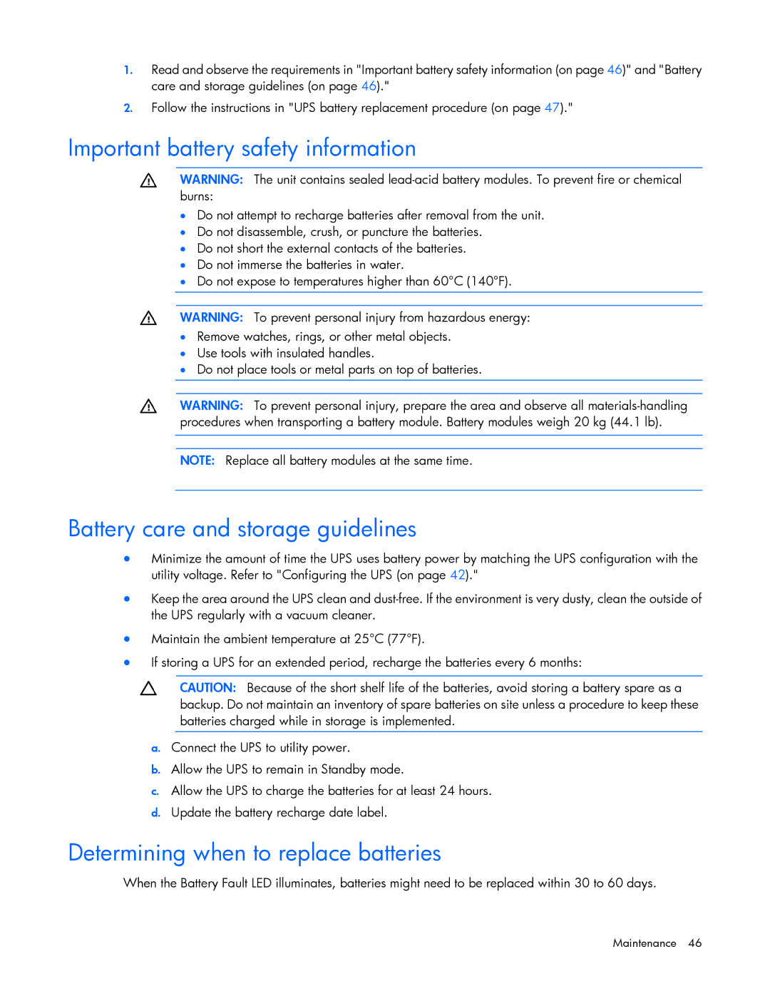 HP Accessory 651176-002 manual Important battery safety information, Battery care and storage guidelines 