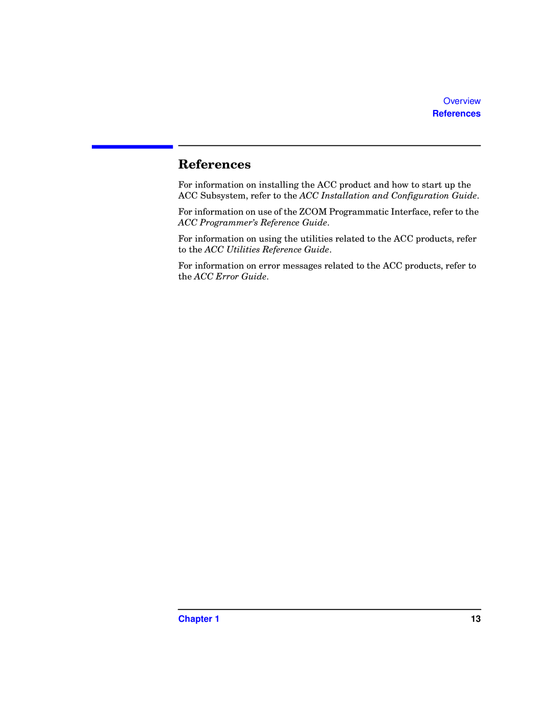 HP Advanced Communications Controllers (ACC) manual References 