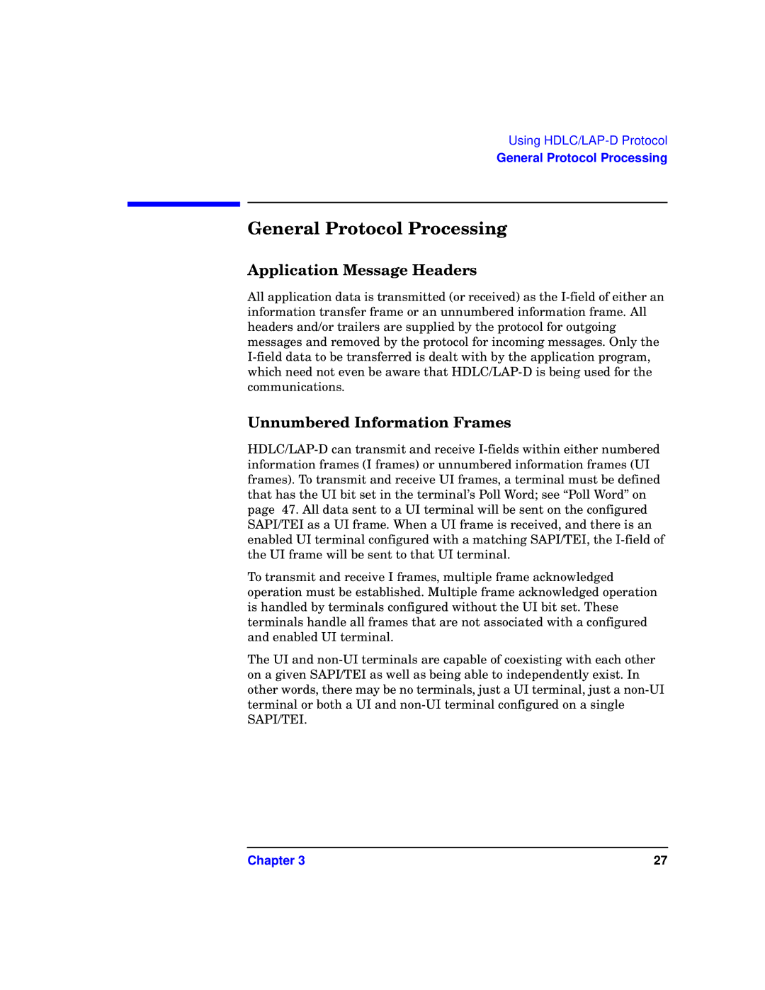 HP Advanced Communications Controllers (ACC) manual General Protocol Processing, Application Message Headers 