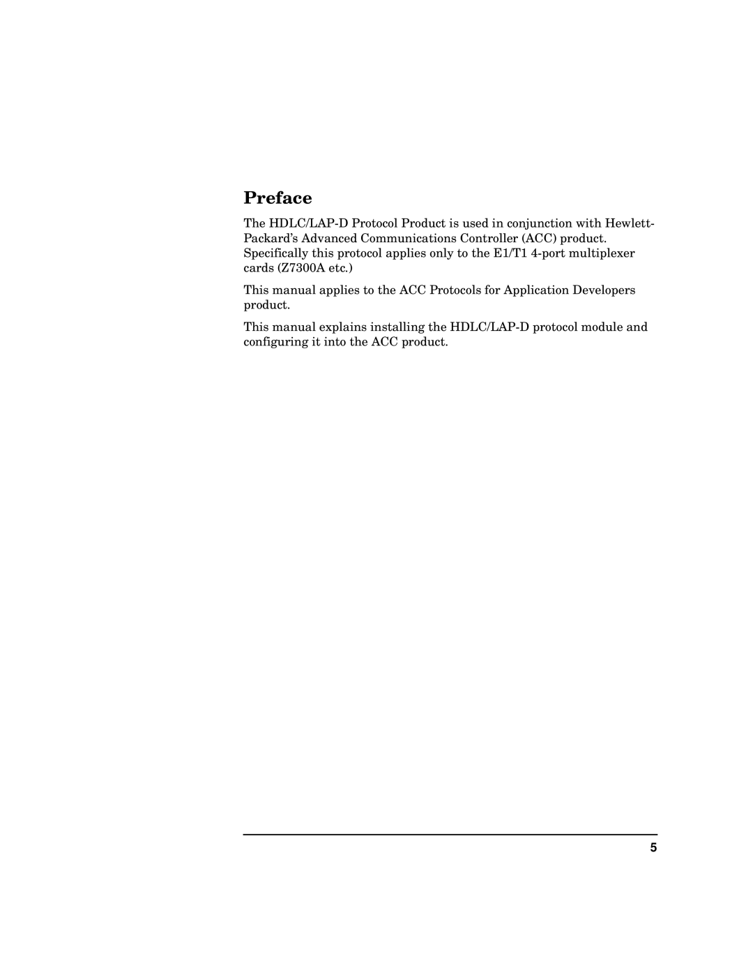 HP Advanced Communications Controllers (ACC) manual Preface 