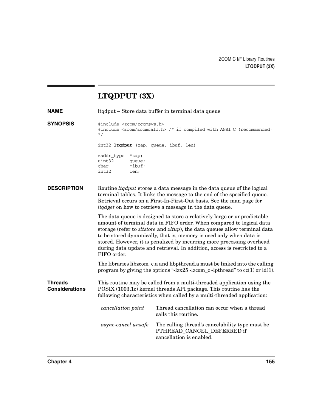 HP Advanced Communications Controllers (ACC) manual Ltqdput, Cancellation point 