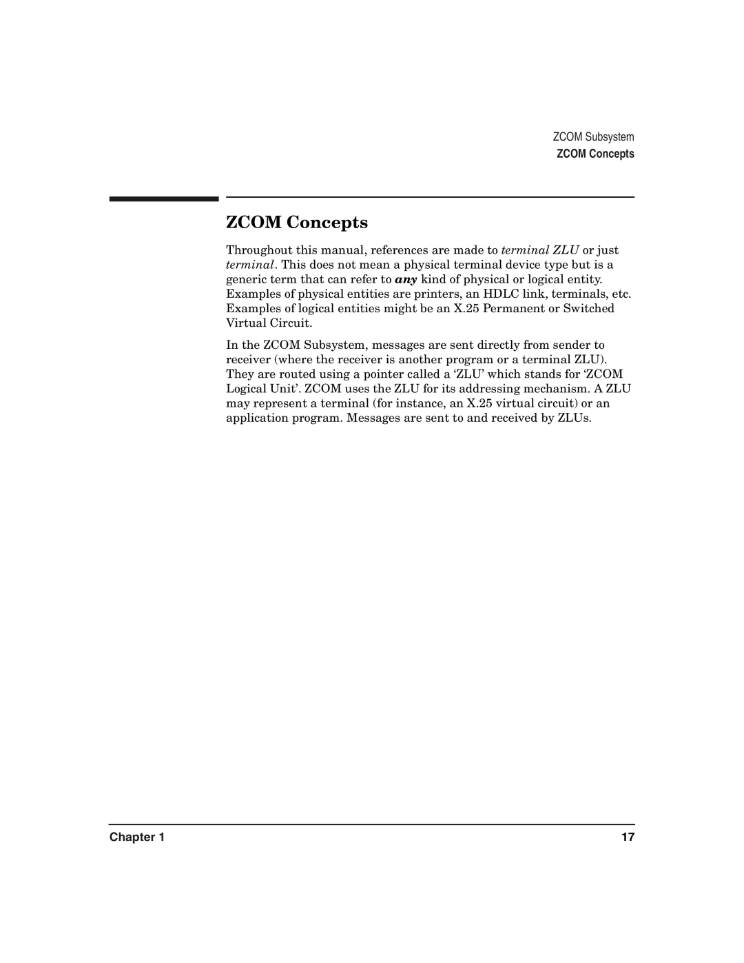 HP Advanced Communications Controllers (ACC) manual Zcom Concepts 