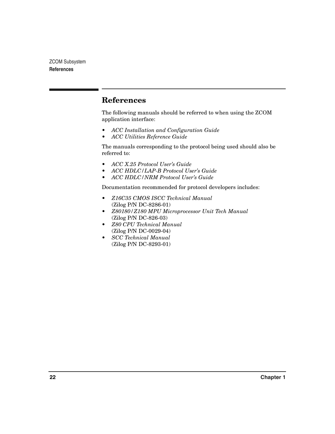 HP Advanced Communications Controllers (ACC) manual References 