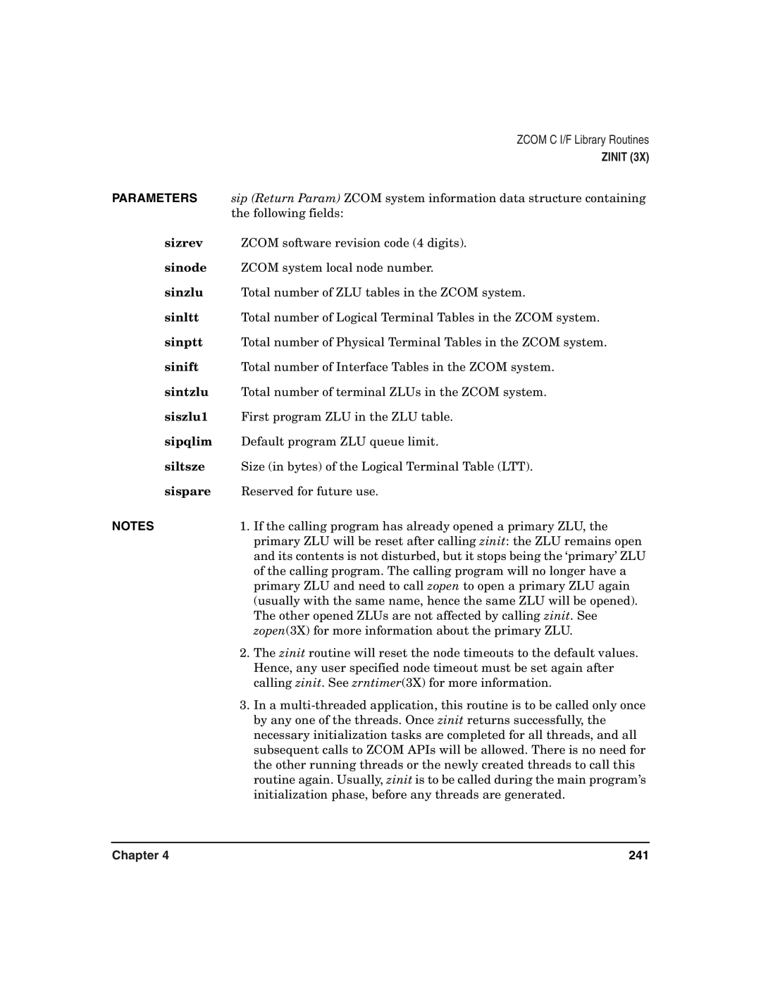 HP Advanced Communications Controllers (ACC) manual Following fields, Zcom software revision code 4 digits 