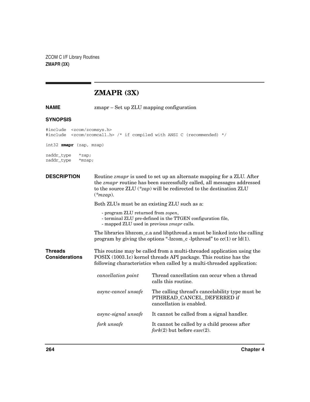 HP Advanced Communications Controllers (ACC) manual Zmapr, Cancellation point 