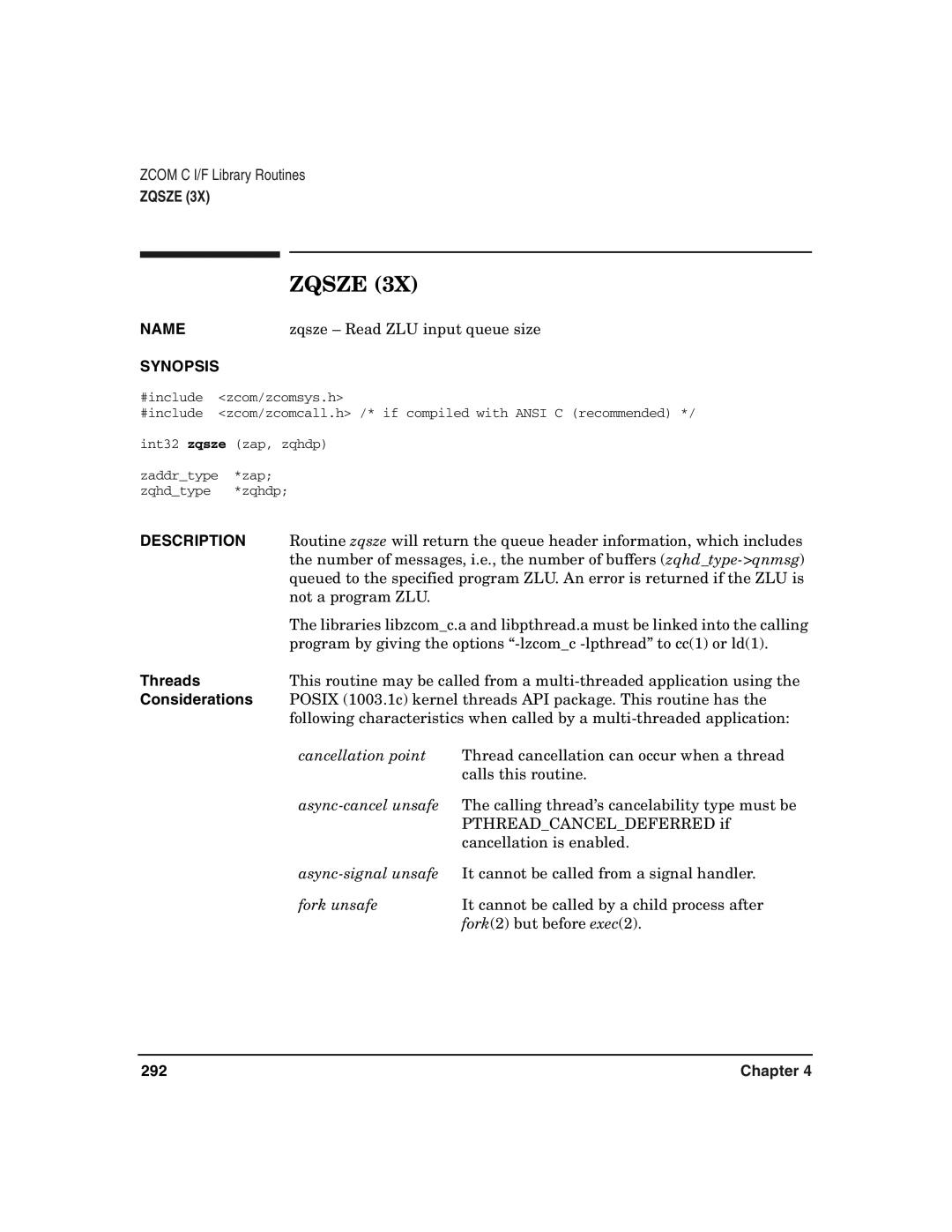 HP Advanced Communications Controllers (ACC) manual Zqsze, Cancellation point 