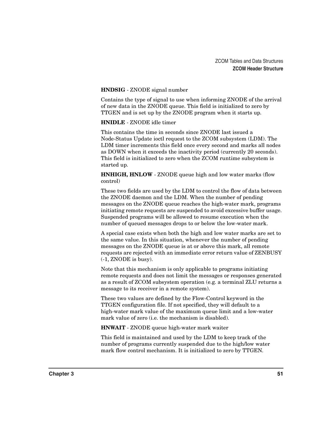 HP Advanced Communications Controllers (ACC) manual Zcom Header Structure 