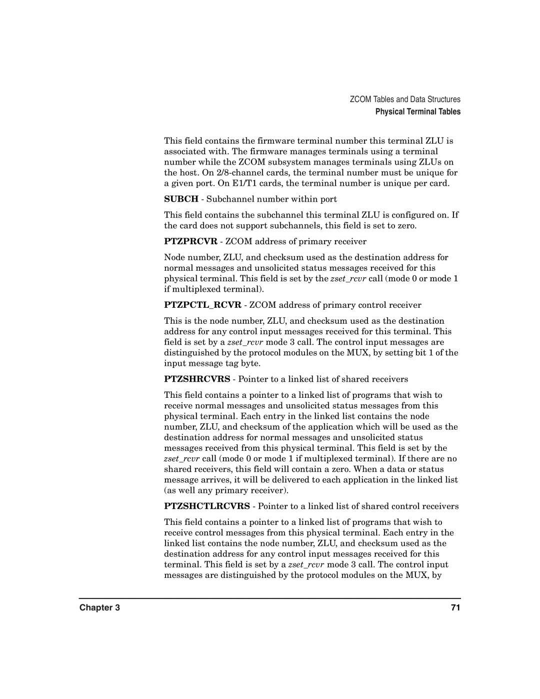 HP Advanced Communications Controllers (ACC) manual Physical Terminal Tables 