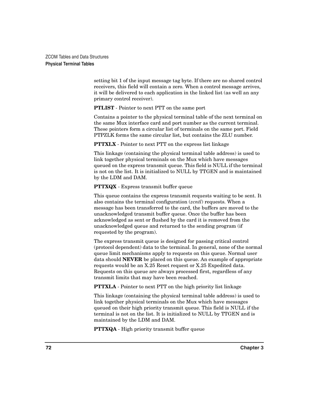 HP Advanced Communications Controllers (ACC) manual Physical Terminal Tables 