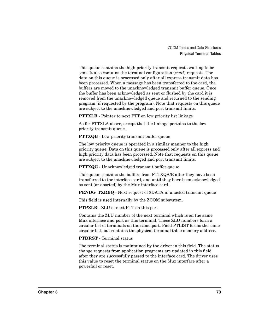 HP Advanced Communications Controllers (ACC) manual Physical Terminal Tables 