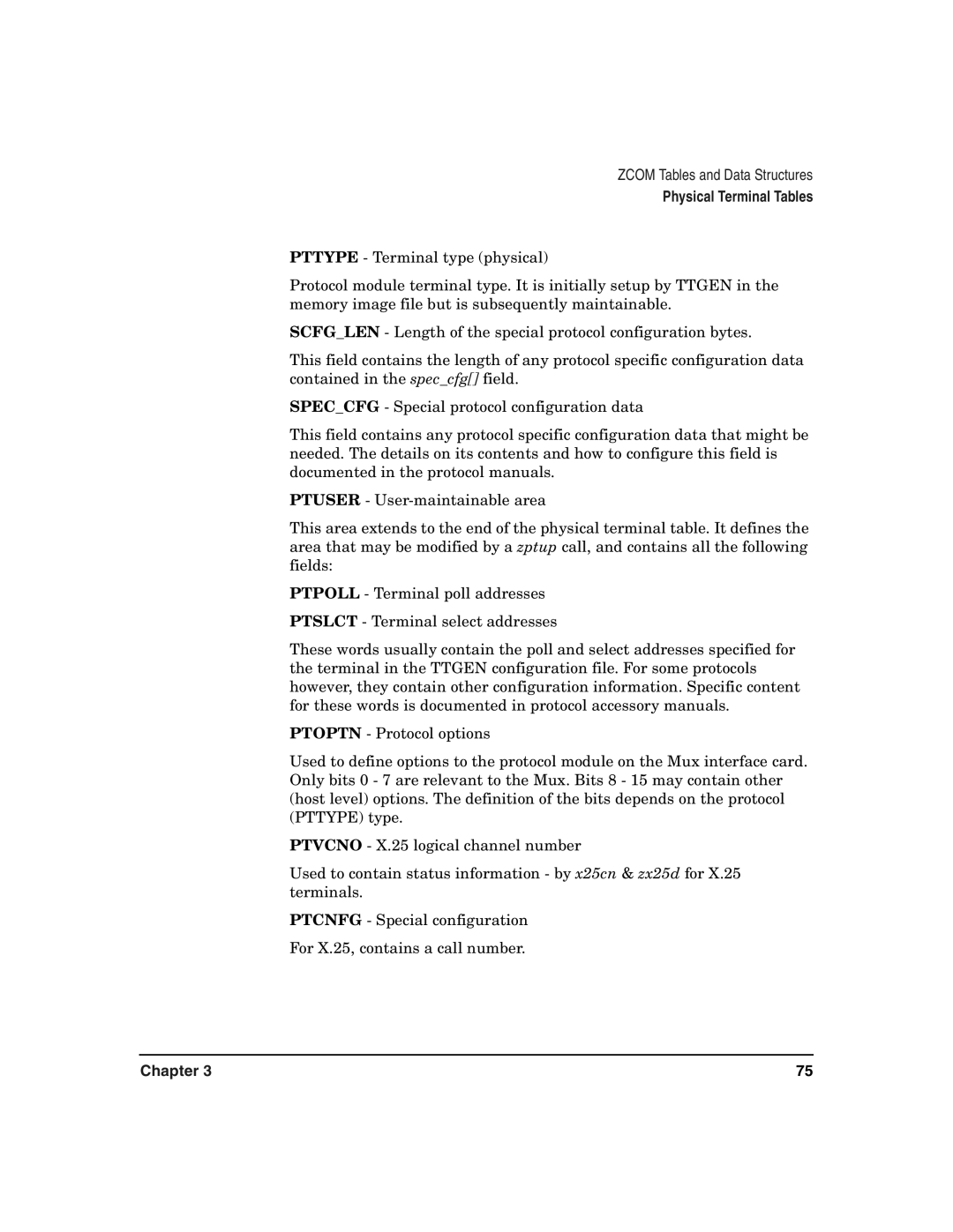 HP Advanced Communications Controllers (ACC) manual Physical Terminal Tables 