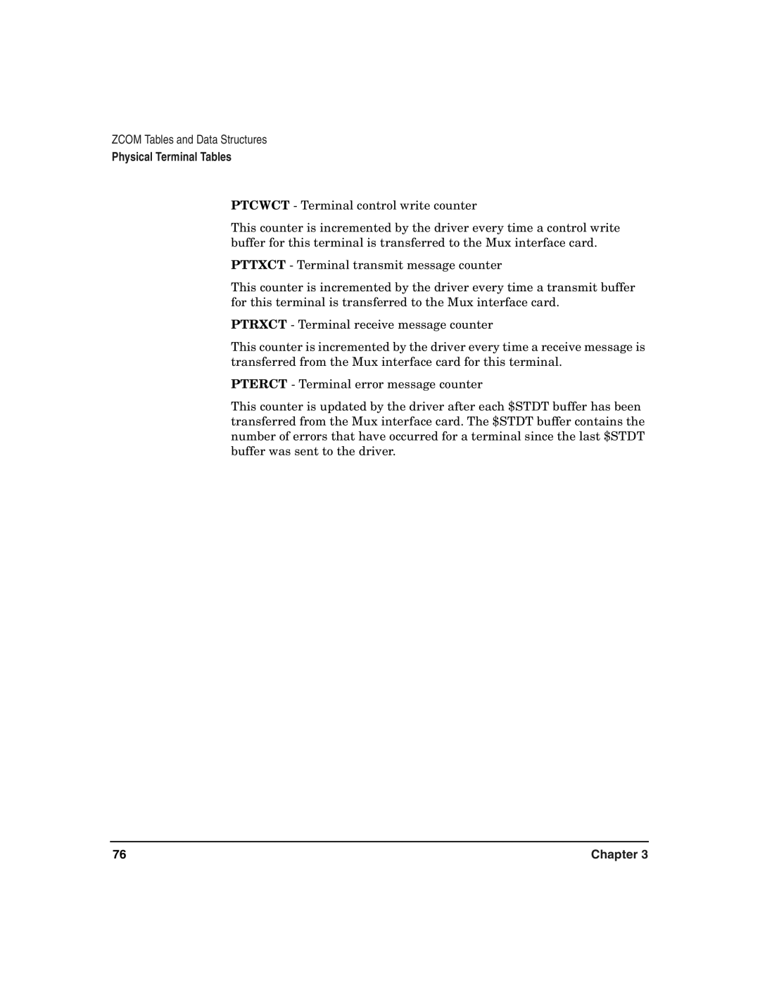 HP Advanced Communications Controllers (ACC) manual Physical Terminal Tables 