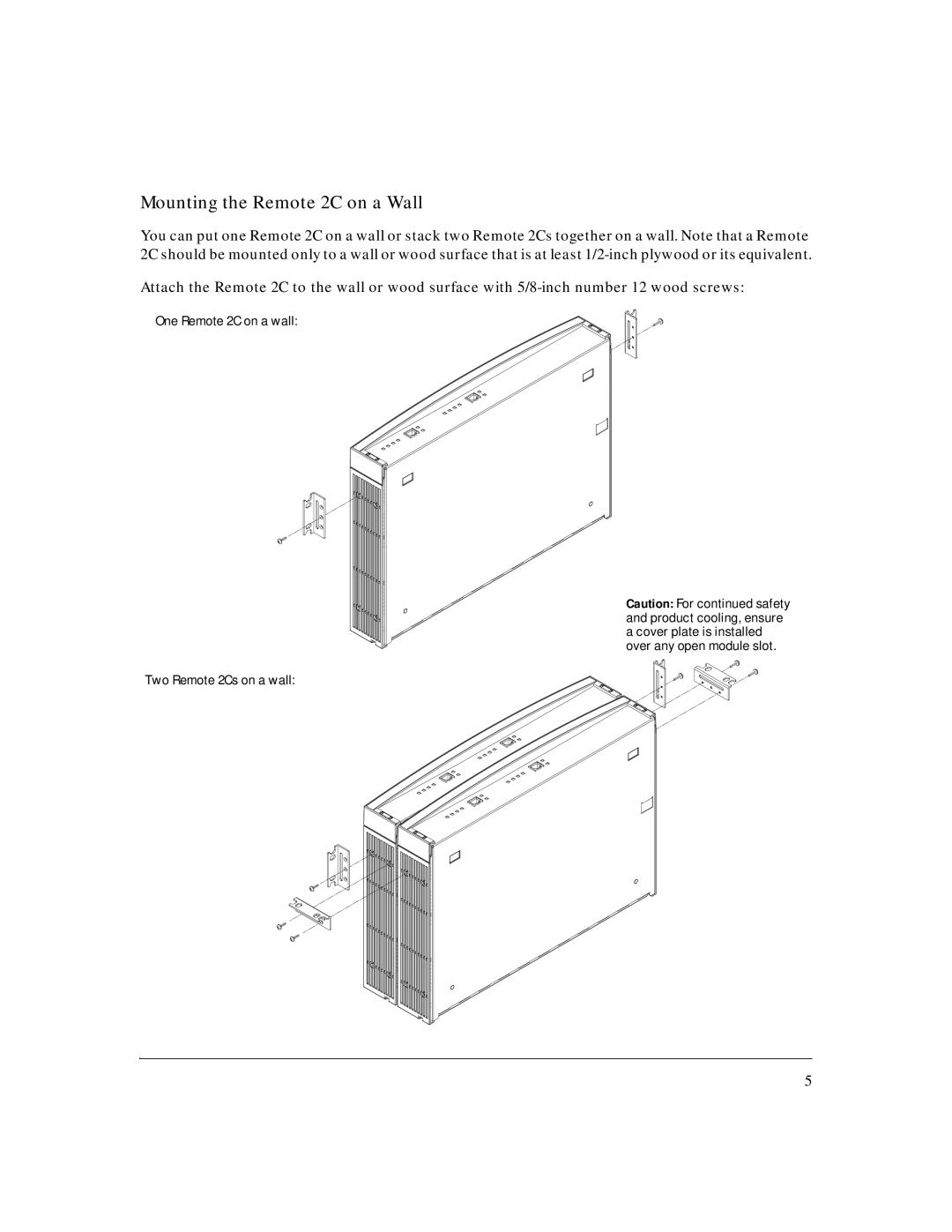 HP AdvStack Remote 2C & Internet Bundle manual Mounting the Remote 2C on a Wall 