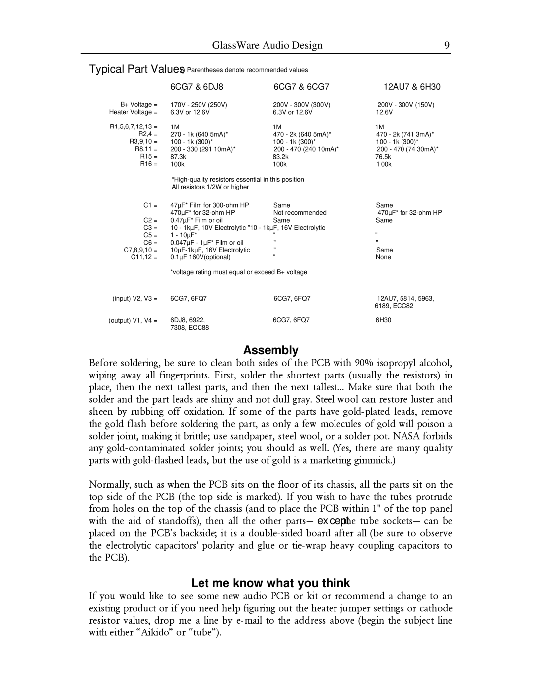 HP Aikido Stereo 9-Pin B manual Assembly, Let me know what you think 