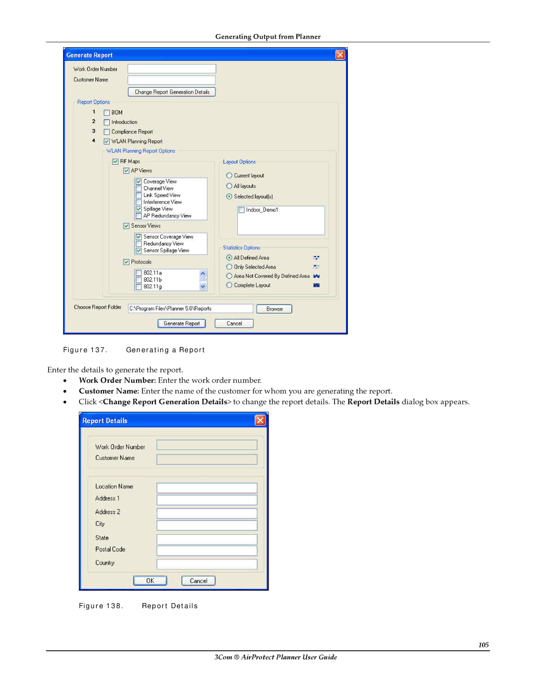 HP AirProtect Security Software manual Generating a Report 