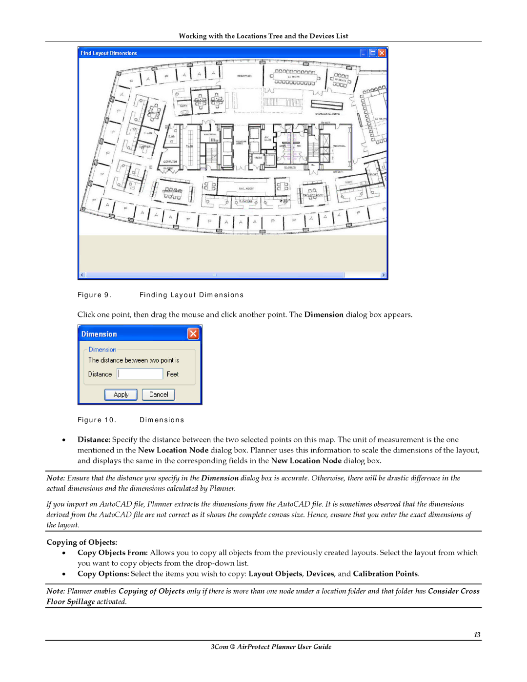 HP AirProtect Security Software manual Copying of Objects, Floor Spillage activated 