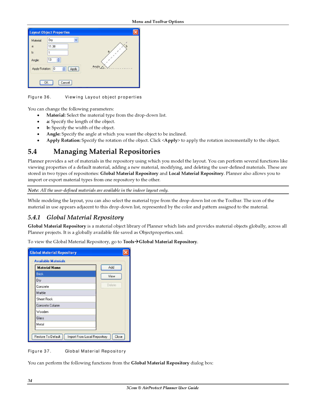 HP AirProtect Security Software manual Managing Material Repositories, Global Material Repository 