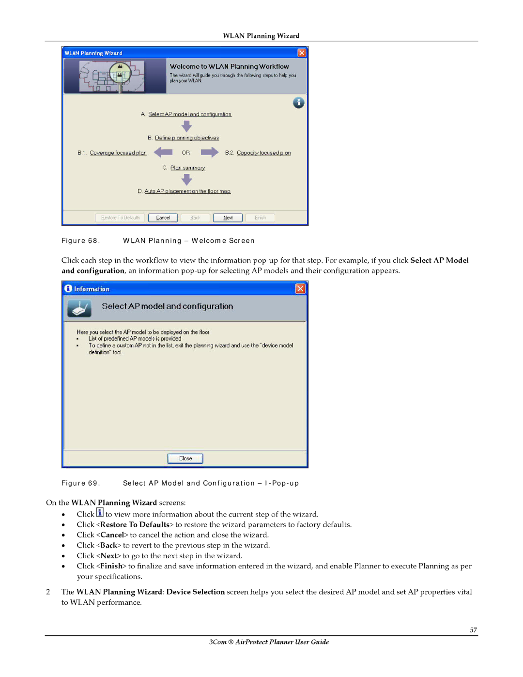 HP AirProtect Security Software manual On the Wlan Planning Wizard screens, Wlan Planning Welcome Screen 