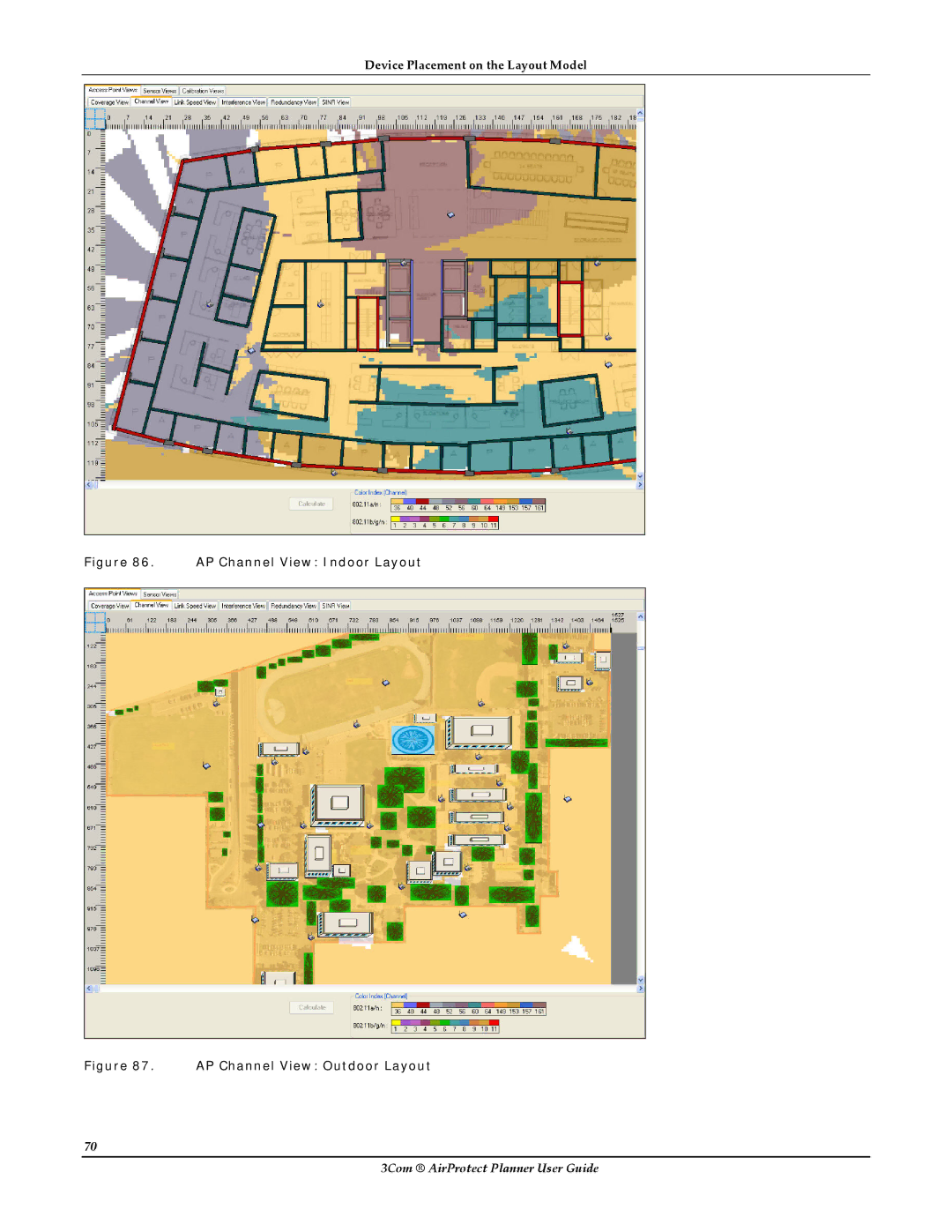 HP AirProtect Security Software manual AP Channel View Indoor Layout 