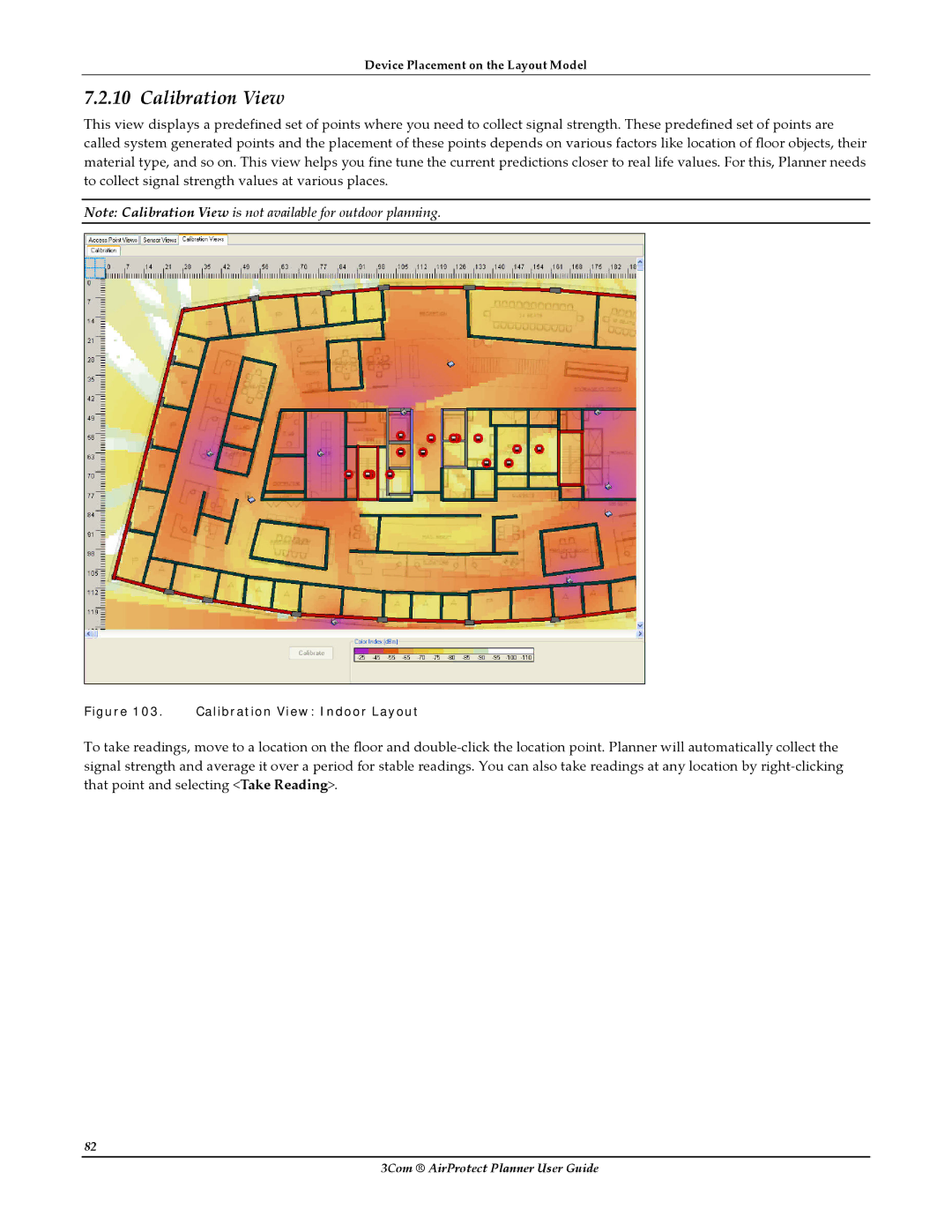 HP AirProtect Security Software manual Calibration View Indoor Layout 