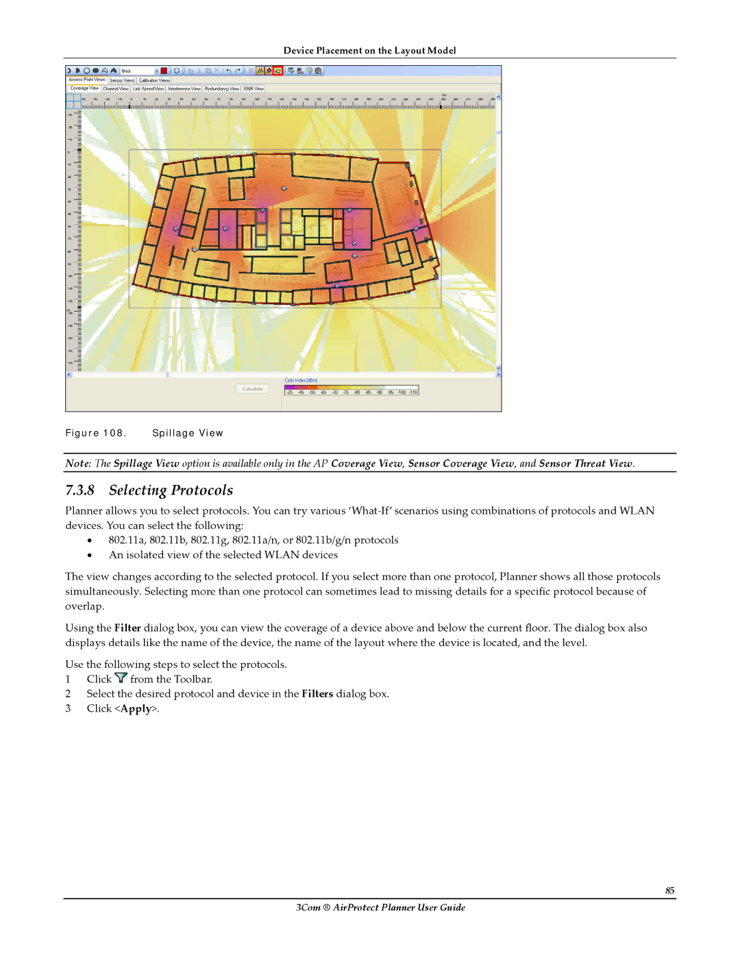 HP AirProtect Security Software manual Selecting Protocols 