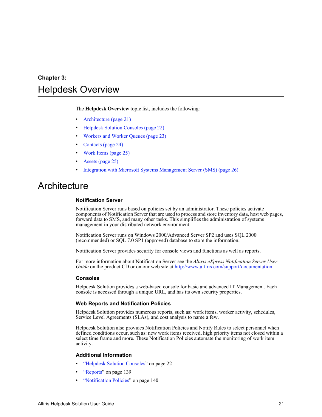 HP Altris eXpress Helpdesk Solution 5.6 SP1 manual Helpdesk Overview, Architecture 