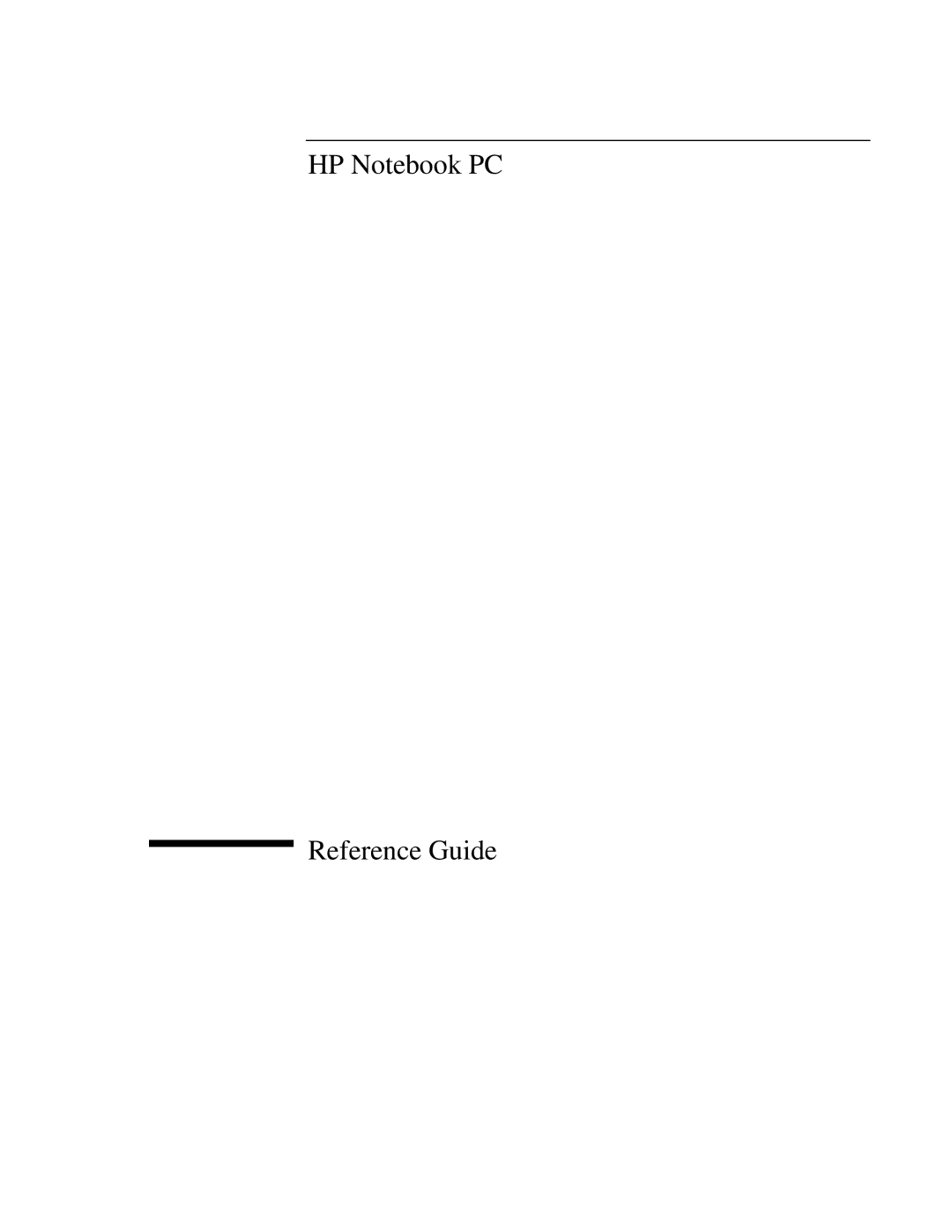 HP AMC20493-001-KT3, AMC20493-001-KT5, AMC20493-001-KT1 manual HP Notebook PC Reference Guide 