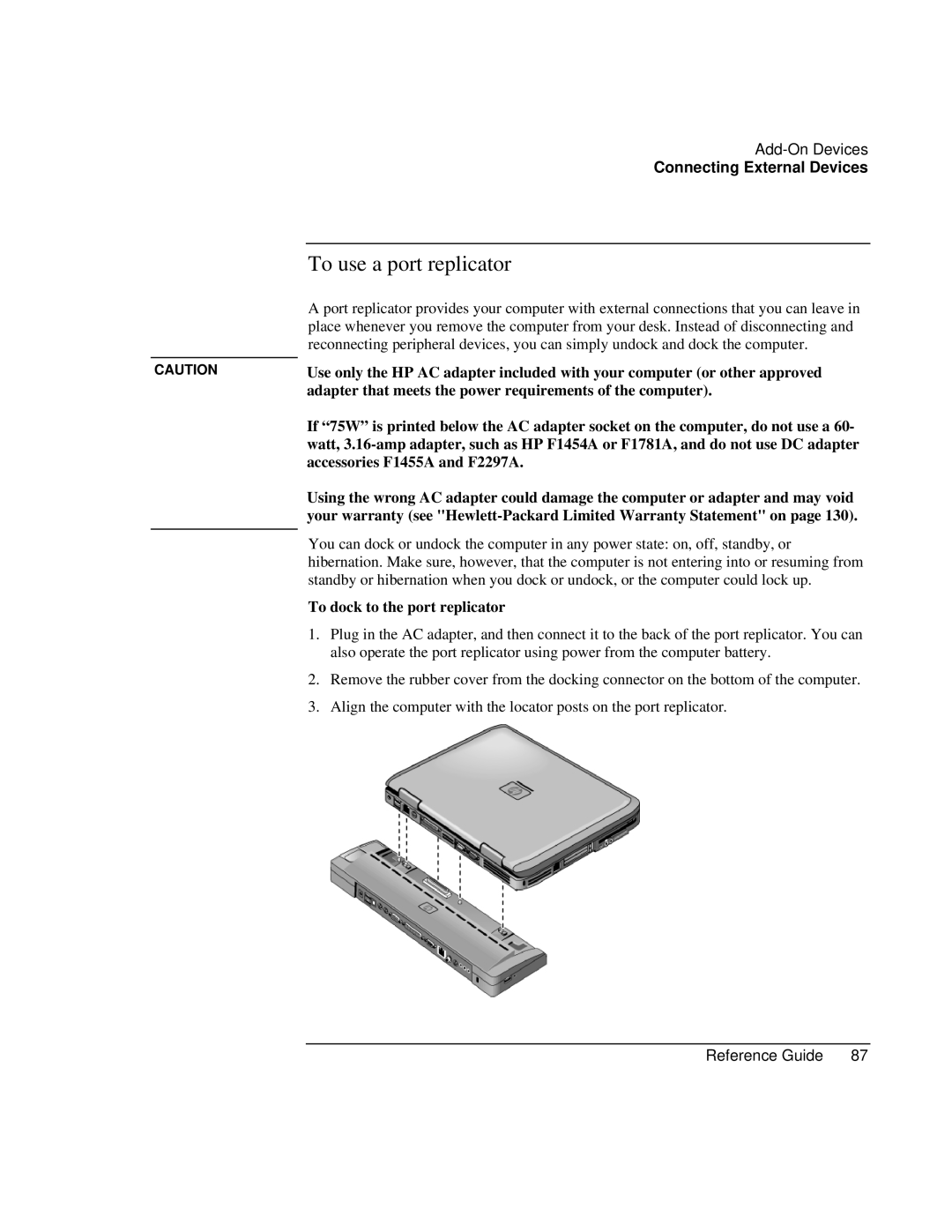 HP AMC20493-001-KT1 manual Adapter that meets the power requirements of the computer, Accessories F1455A and F2297A 