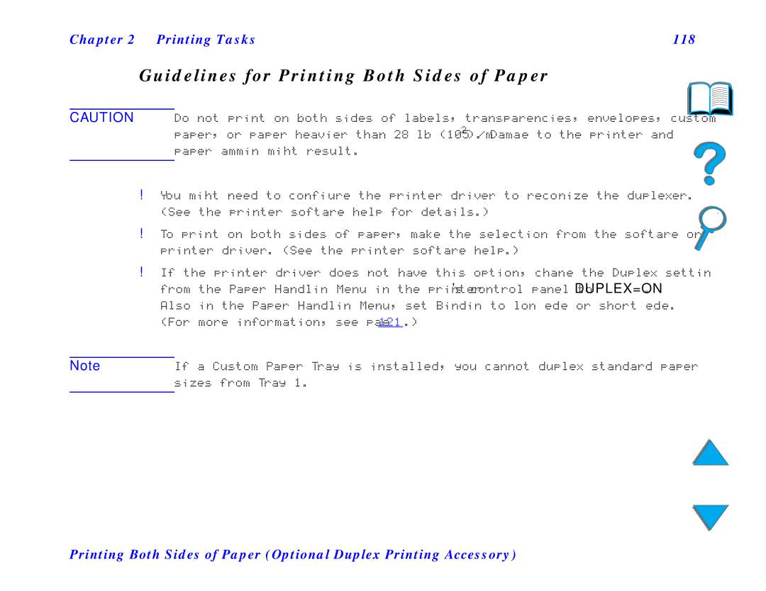 HP and 8150 MFP manual Guidelines for Printing Both Sides of Paper, Printing Tasks 118 