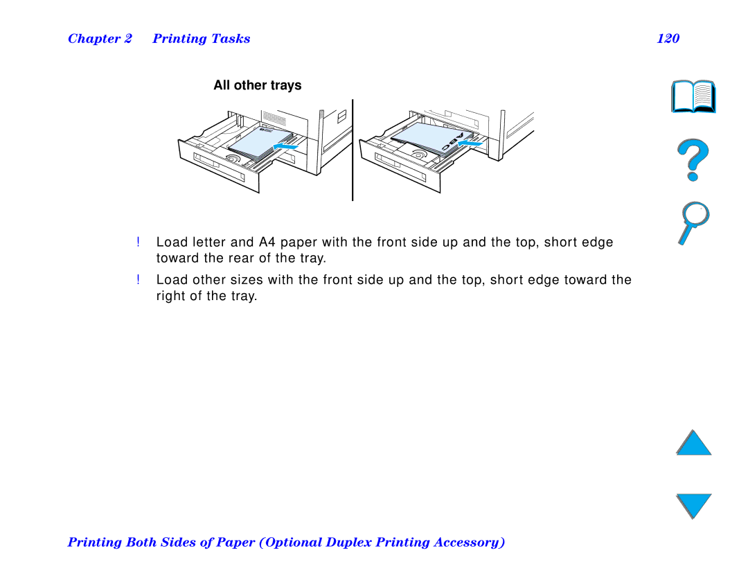 HP and 8150 MFP manual Printing Tasks 120, All other trays 